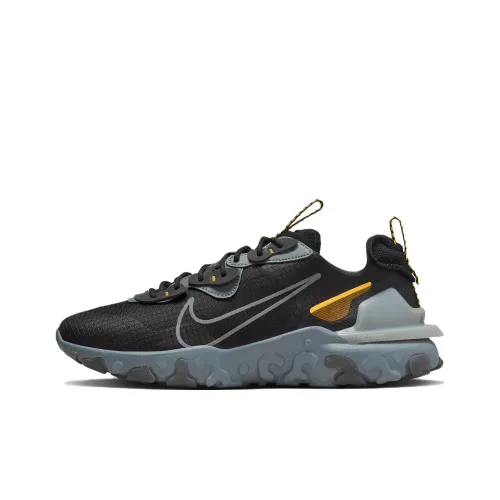 Nike React Vision Аbrasion Resistant Низкие Беговые кроссовки Унисекс Черные
