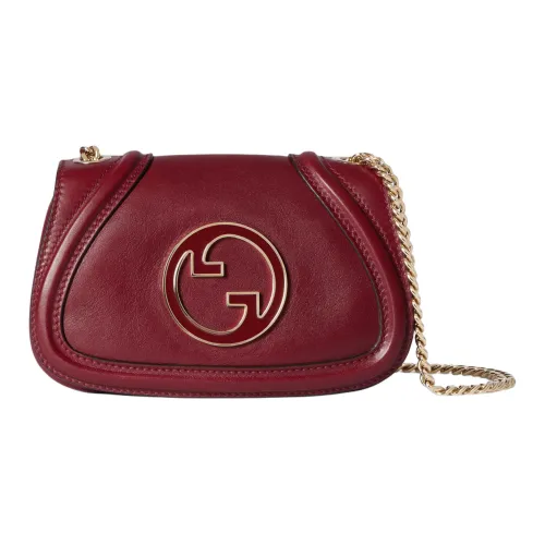 GUCCI Blondie Кожа Сумка через плечо Сумка на плечо Мини Женская Красная