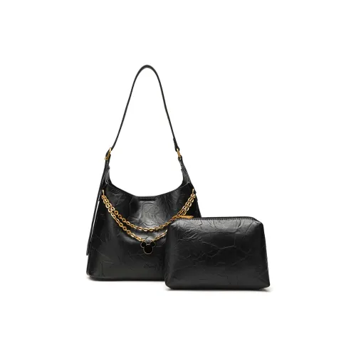 Disney Mickey Series ПУ (полиуретан) Комбинированная сумка Тоут сумка Сумка через плечо Стандартная Женская Черная