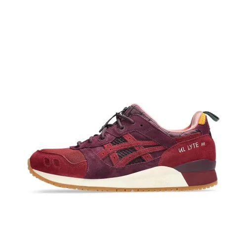 Asics Gel Lyte 3 Устойчивые к истиранию Низкие Беговые кроссовки Унисекс Красные