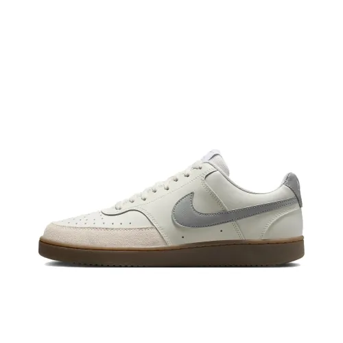 Nike Court Vision Скейтборд Кроссовки Низкие Top Свет King Коричневый/Белый/Светлый Дым Серый Унисекс