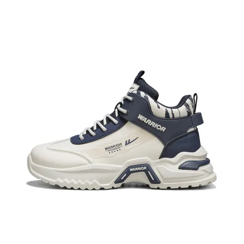 Warrior Casual High Top Beige Dark Blue Men's