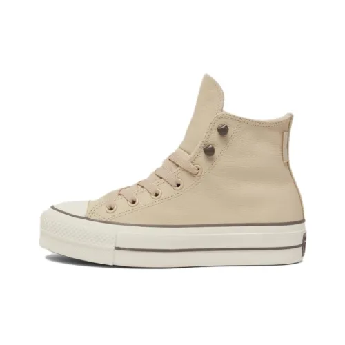 Конверс All Star Lift Slip-Resistant Abrasion-Resistant High Top Скейтборд Кроссовки Женские Коричневый