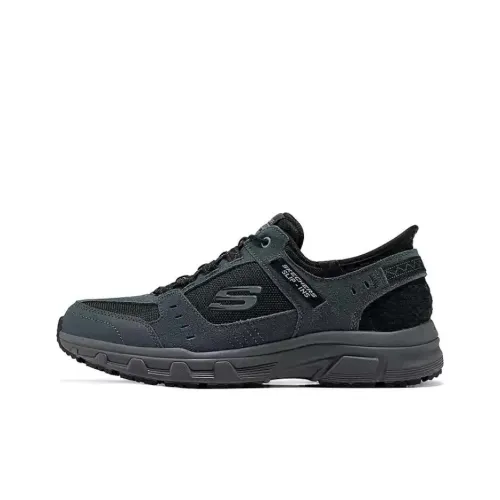 Skechers OUTDOOR MENS Низкий Топ Альпинистская Обувь Мужская Серебристо-Черная