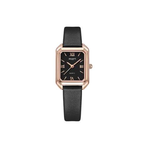 Time Assassin Кварцевый механизм Кожаный ремешок Часы Женские часы Черный циферблат