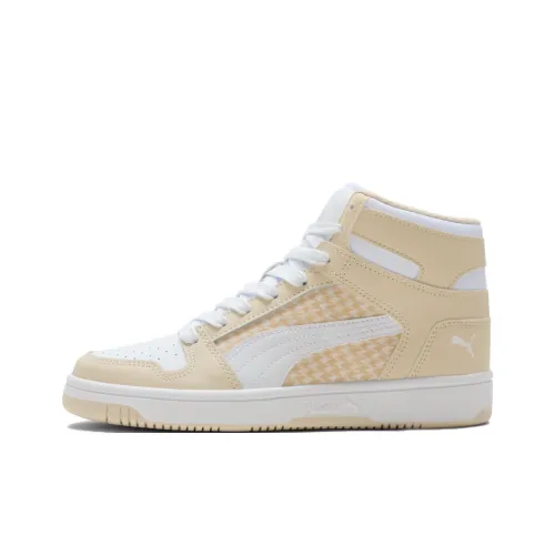 PUMA Rebound Layup High Топ Скейтборд Кроссовки Женские Бежевые
