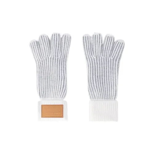 LOUIS VUITTON Кашемир Вязаные Перчатки Женские Серые