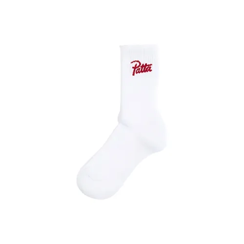 Patta co-brand Белые Мужские MID Носки до икры