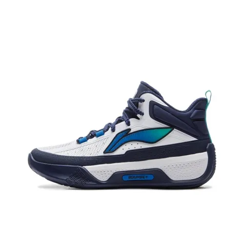 LINING YOUNG Детские баскетбольные кроссовки High Top Белые Kids