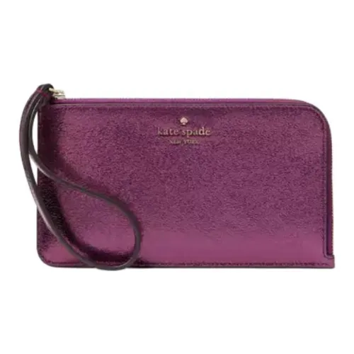 Kate Spade Lucy Металл Кожа Клатч Средний Женский Черный Малиновый