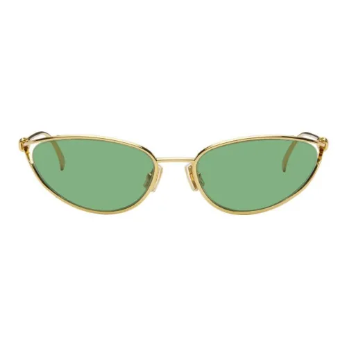 Bottega Veneta Металл Кошачий глаз Солнцезащитные очки Женские Золото