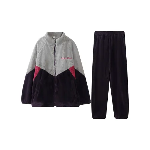 X QINGE Пижамный комплект женский фиолетовый серый