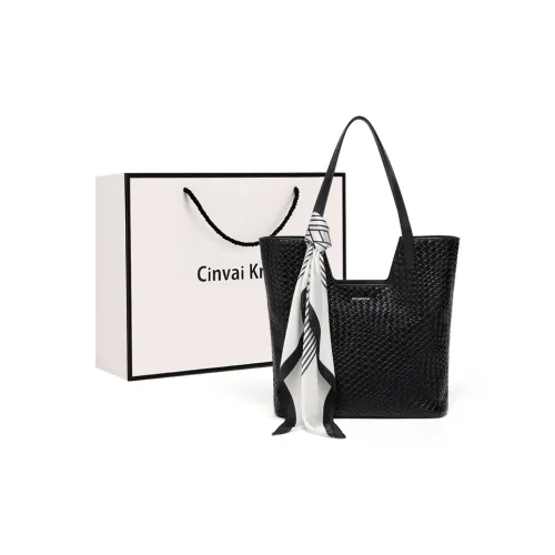 CinvaiKrose ПУ (полиуретан) с синтетической кожей тоут-сумка подмышечный тоут сумка для покупок сумка на плечо большая женская черный коричневый