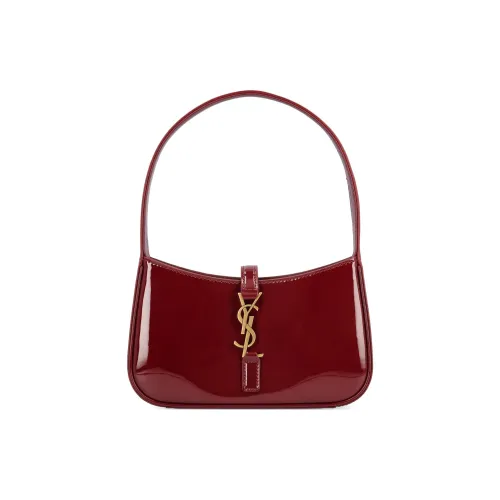 SAINT LAURENT Лакированная кожа Сумка Мини Женская Бургунди