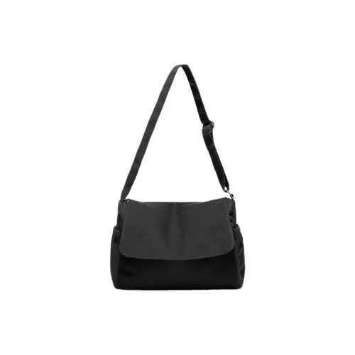 NOMK Холст Плечевая Сумка Холст Сумка Стандартная Унисекс Черная