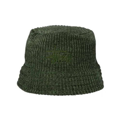 Stussy Cotton Bucket Hats Мужской Зеленый