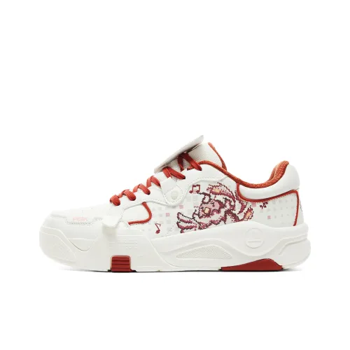 PEAK Скейтборд Кроссовки Low Top Super Light Белый Красный Мужской