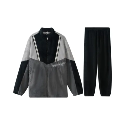 X QINGE Пижамный комплект мужской черный серый