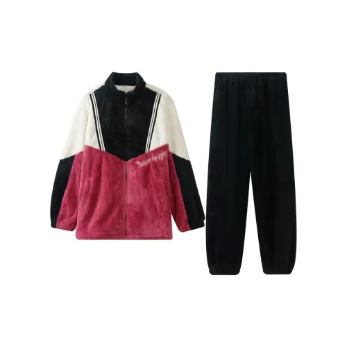 X QINGE Пижамный комплект женский фиолетовый черный