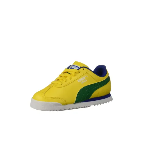 PUMA Roma Basic Low Top Тренировочные Кроссовки для Детей Желтые Children Возраст 3-7 лет