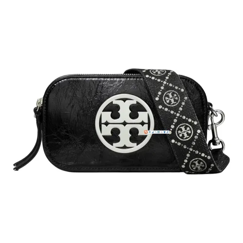 TORY BURCH Miller Плиссированная кожа наппа Сумка через плечо Мини Женская Черная