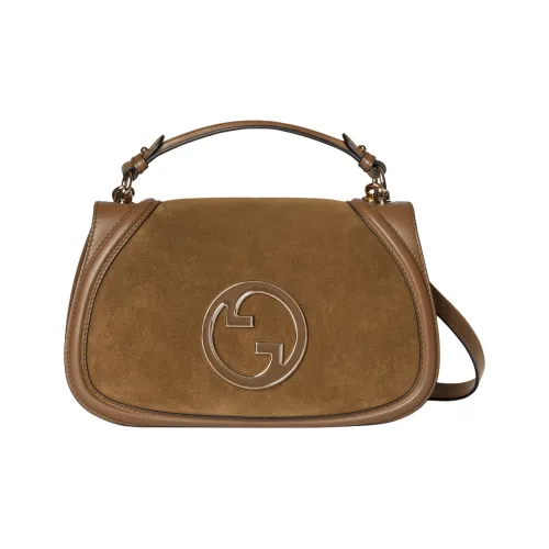 GUCCI Blondie Замшевая сумка через плечо сумка среднего размера женская светло-коричневая