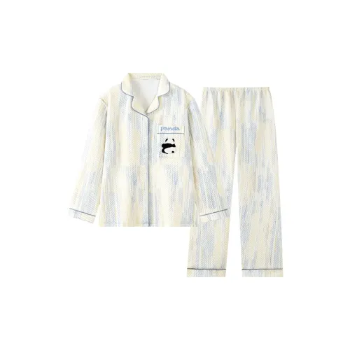 Han Ziduo Пижамный комплект Женский Без рисунка Белый