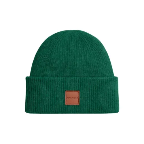 COACH Alpaca Beanies Men's Green