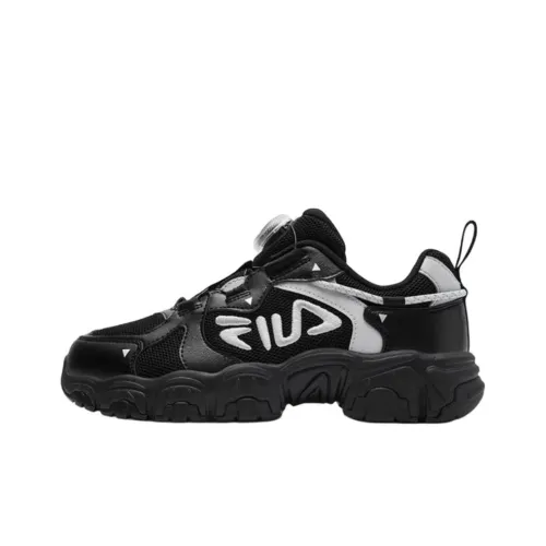 FILA KIDS FILA Кошачья лапа Анти-KICK и Устойчивый к истиранию Низкий Топ Детская Беговая Обувь Черный