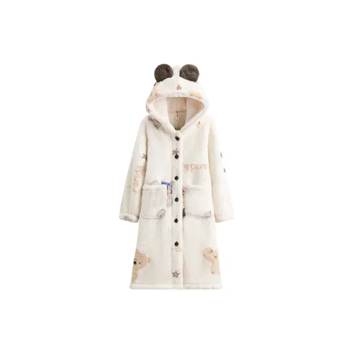 FENTENG Банные халаты Женские Абрикос