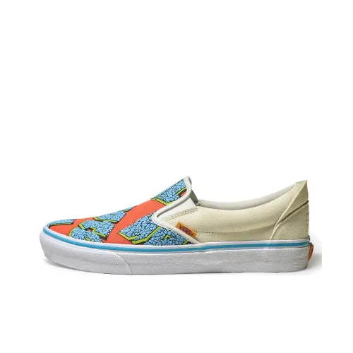 NATAL Дизайн x Vans Slip On Series Низкие Кроссовки для скейтбординга Унисекс Оранжевые