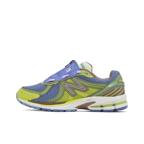 New Balance 860 v2 Беговые кроссовки Низкий верх Светло-фиолетовый/Лимон Унисекс