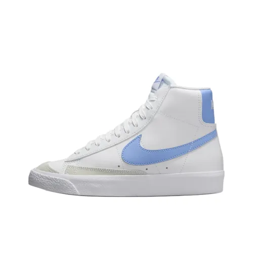 nike Blazer Mid Slip Resistant Abrasion Resistant MID Топ Детские Баскетбольные кроссовки Белый Синий Подростки