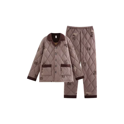 UAVAE ZJ LZS94814 Коричневый Мужской Пижамный комплект