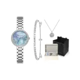 Камелия Шампанское Коробка [Синий Жемчужный Серебряный Стальной ремешок]