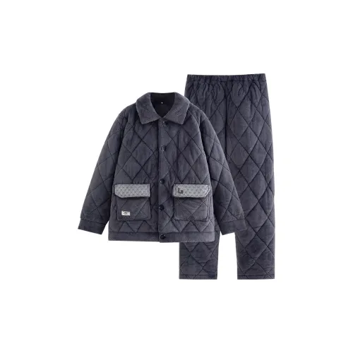 UAVAE Пижамный комплект мужской серый синий