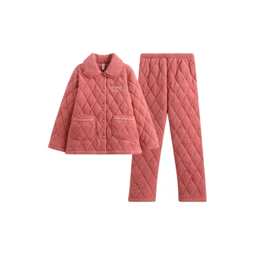 FENTENG Пижамный комплект женский кораллово-красный