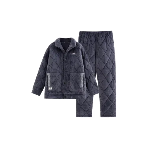 UAVAE Пижамный комплект мужской серый синий