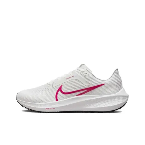 Nike Air Zoom Pegasus 40 Устойчивый к истиранию Низкий Топ Повседневные Тренировочные Беговые кроссовки Женские Белые