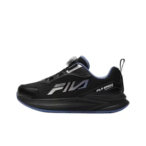 FILA KIDS BOA Устойчивый к истиранию Низкий Топ Детская Беговая Обувь Черный Серый