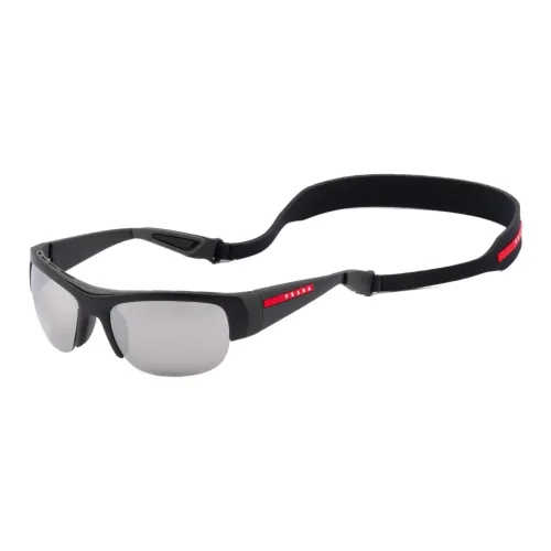 PRADA Ацетат Прямоугольные Солнцезащитные очки Мужские Черные