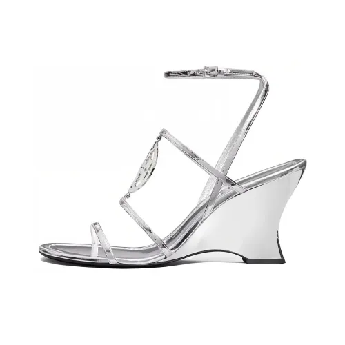 TORY BURCH Miller One Ремень Сандалии 8,5 см Женские Серебряные