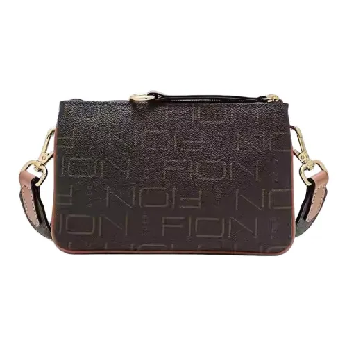 FION Искусственная кожа Маленькая квадратная сумка через плечо Маленькая женская Кофейная