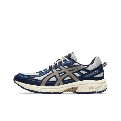 Asics Gel Venture 6 Low Топ Беговые кроссовки Унисекс Серый Синий