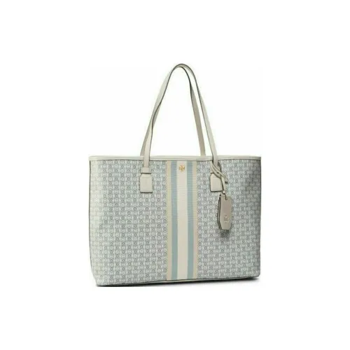 TORY BURCH Gemini Link Ткань Тоут Сумка Сумка для покупок Сумка Сумка через плечо Большая Женская Экрю