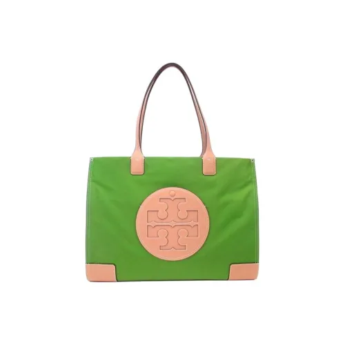 TORY BURCH Ella Ткань Тоут Сумка Сумка для покупок Сумка среднего размера Женская Травяной зеленый