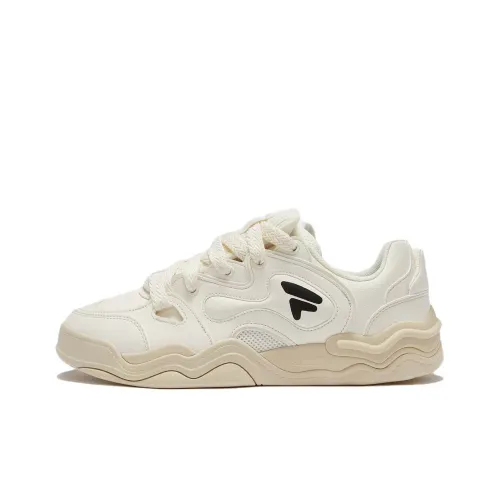 FILA FUSION KICKDX Устойчивые к истиранию Низкие Кроссовки для скейтбординга Мужские Молочно-белые