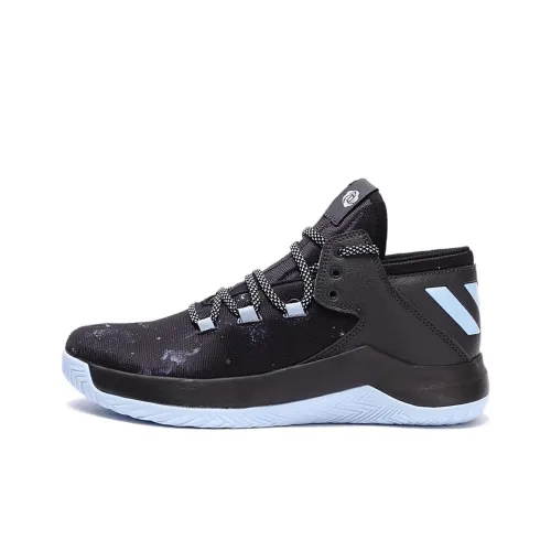 Adidas D Rose Menace 2 Амортизация Износостойкий MID Топ Баскетбольные кроссовки Мужской Черный