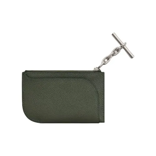 HERMES Ремень Evercolor Телячья кожа Картхолдер Женские C6 Vert DE Gris Серый Зеленый