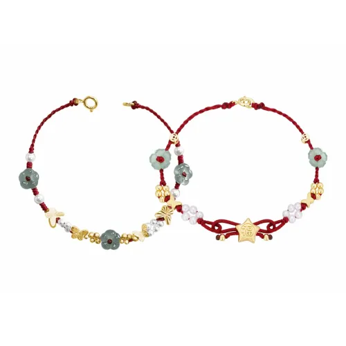 MUYAN Сплав Золото Блестящий Розовый Бабочка Маленький Цветок Бестие Браслет Женский